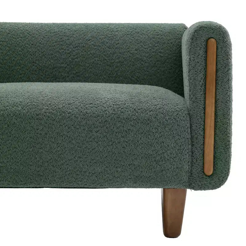 Canapé 3 places Christopher Knight Home Desire 78,7'' en bouclé et hévéa, style moderne