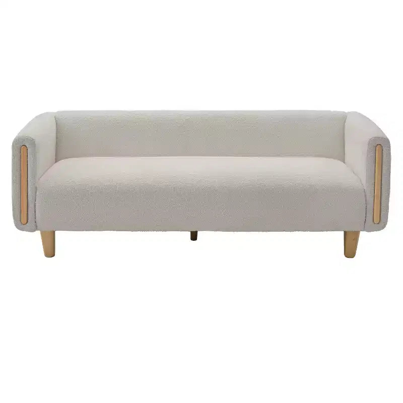 Canapé 3 places Christopher Knight Home Desire 78,7'' en bouclé et hévéa, style moderne