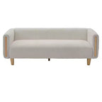 Canapé 3 places Christopher Knight Home Desire 78,7'' en bouclé et hévéa, style moderne