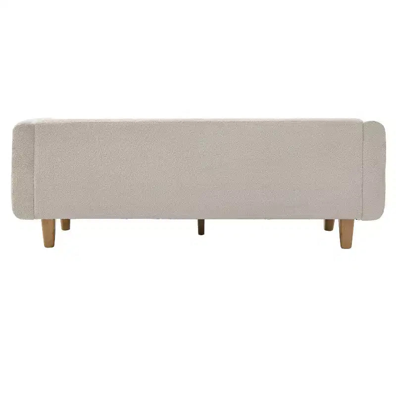 Canapé 3 places Christopher Knight Home Desire 78,7'' en bouclé et hévéa, style moderne
