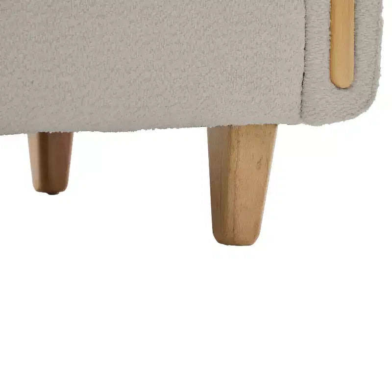 Canapé 3 places Christopher Knight Home Desire 78,7'' en bouclé et hévéa, style moderne