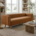 Canapé 3 places Christopher Knight Home Desire 78,7'' en bouclé et hévéa, style moderne