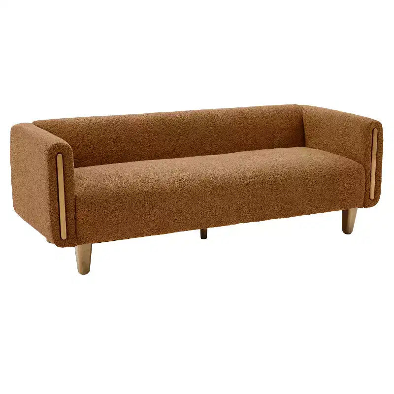 Canapé 3 places Christopher Knight Home Desire 78,7'' en bouclé et hévéa, style moderne