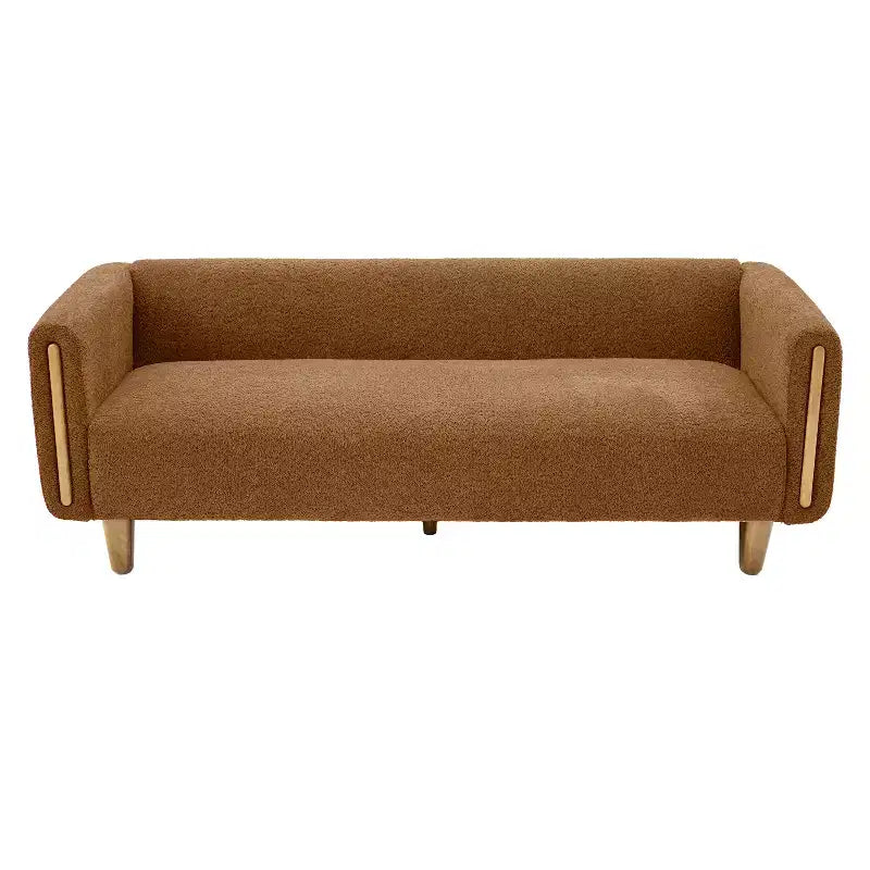 Canapé 3 places Christopher Knight Home Desire 78,7'' en bouclé et hévéa, style moderne