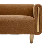 Canapé 3 places Christopher Knight Home Desire 78,7'' en bouclé et hévéa, style moderne