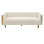 Canapé 3 places Christopher Knight Home Desire 78,7'' en bouclé et hévéa, style moderne