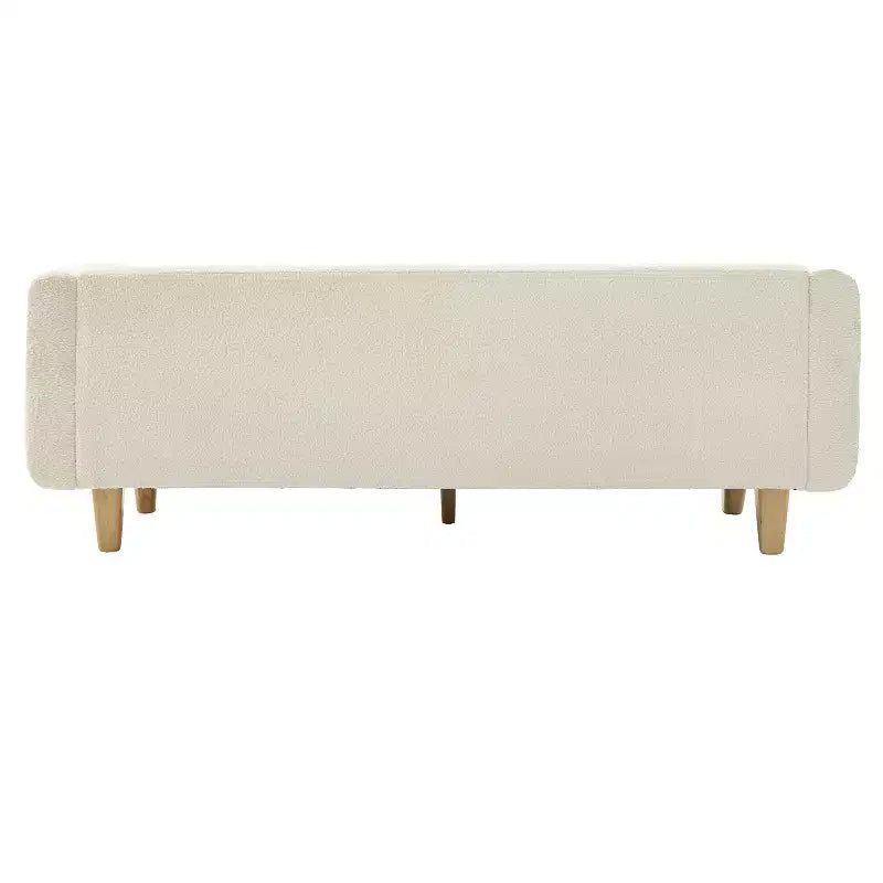 Canapé 3 places Christopher Knight Home Desire 78,7'' en bouclé et hévéa, style moderne