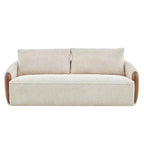 Christopher Knight Home Elara 75-Inch Curved Upholstered Sofa with Solid Wood Frame