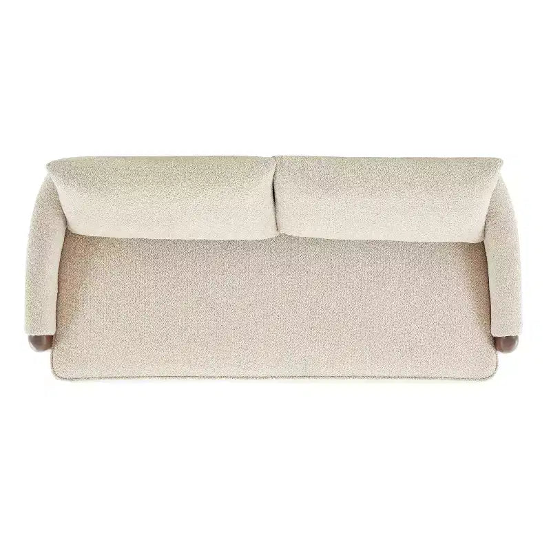 Christopher Knight Home Elara 75-Inch Curved Upholstered Sofa with Solid Wood Frame