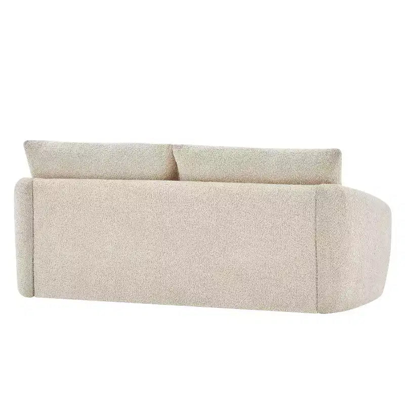 Christopher Knight Home Elara 75-Inch Curved Upholstered Sofa with Solid Wood Frame
