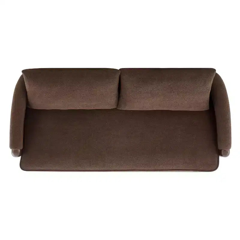 Christopher Knight Home Elara 75-Inch Curved Upholstered Sofa with Solid Wood Frame