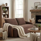 Christopher Knight Home Elara 75-Inch Curved Upholstered Sofa with Solid Wood Frame