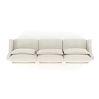 Homy Casa 3-Seater Chenille Sofa with Lumbar Pillows, Modern Upholstered Couch for Living Room
