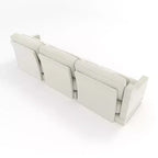 Homy Casa 3-Seater Chenille Sofa with Lumbar Pillows, Modern Upholstered Couch for Living Room