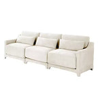 Homy Casa 3-Seater Chenille Sofa with Lumbar Pillows, Modern Upholstered Couch for Living Room