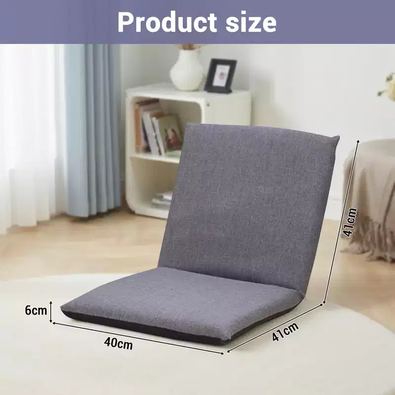 Adjustable Collapsible Floor Chair, Removable Washable Cover, Comfortable Cotton Lounge Sofa, for Reading, Gaming, Home Office