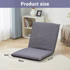 Adjustable Collapsible Floor Chair, Removable Washable Cover, Comfortable Cotton Lounge Sofa, for Reading, Gaming, Home Office