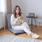 Adjustable Collapsible Floor Chair, Removable Washable Cover, Comfortable Cotton Lounge Sofa, for Reading, Gaming, Home Office