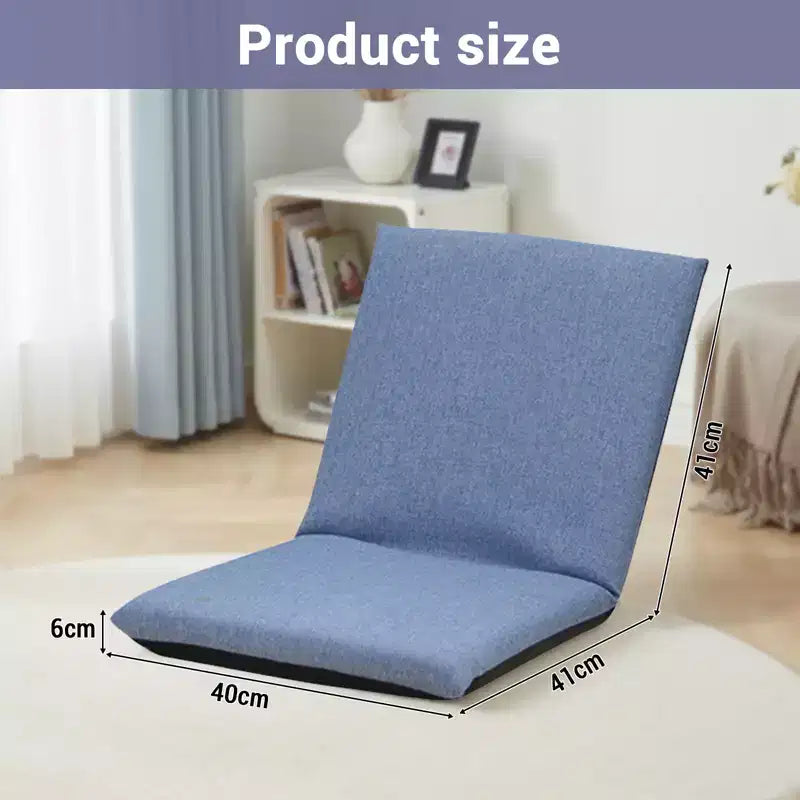 Adjustable Collapsible Floor Chair, Removable Washable Cover, Comfortable Cotton Lounge Sofa, for Reading, Gaming, Home Office