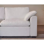 Dyonery 120 Oversized Cloud Modular Sectional Sofa for Living Room,Down-Filled Wide Deep Seat Couch,Solid Wood Frame,Tool Free Assembly,Dark Gray