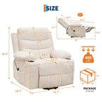 Power Lift Recliner Chair, Electric Recliners with Vibration Massage and Lumbar Heating, Electric Glider Reclining Single Sofa Chair