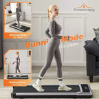 Tapis de course compact sans bras JIONJOY : Marcheur silencieux sous le bureau pour petits espaces, mince et portable - Idéal pour le bureau à domicile et l'entraînement en appartement