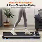 Tapis de course compact sans bras JIONJOY : Marcheur silencieux sous le bureau pour petits espaces, mince et portable - Idéal pour le bureau à domicile et l'entraînement en appartement