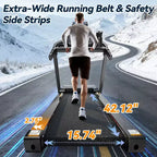 12% Incline Treadmill with Handle, 3.45HP Portable Treadmills for Home, Foldable Treadmills with 340 LBS Capacity, 3-in-1 Quiet Walking Pad Treadmill