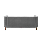 Christopher Knight Home Panadda Modern 76 3-Seater Wooden Chenille Upholstered Sofa with Channel Tufted Backrest