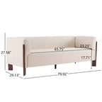 Canapé rembourré moderne en bois 3 places Christopher Knight Home Patcharee 80