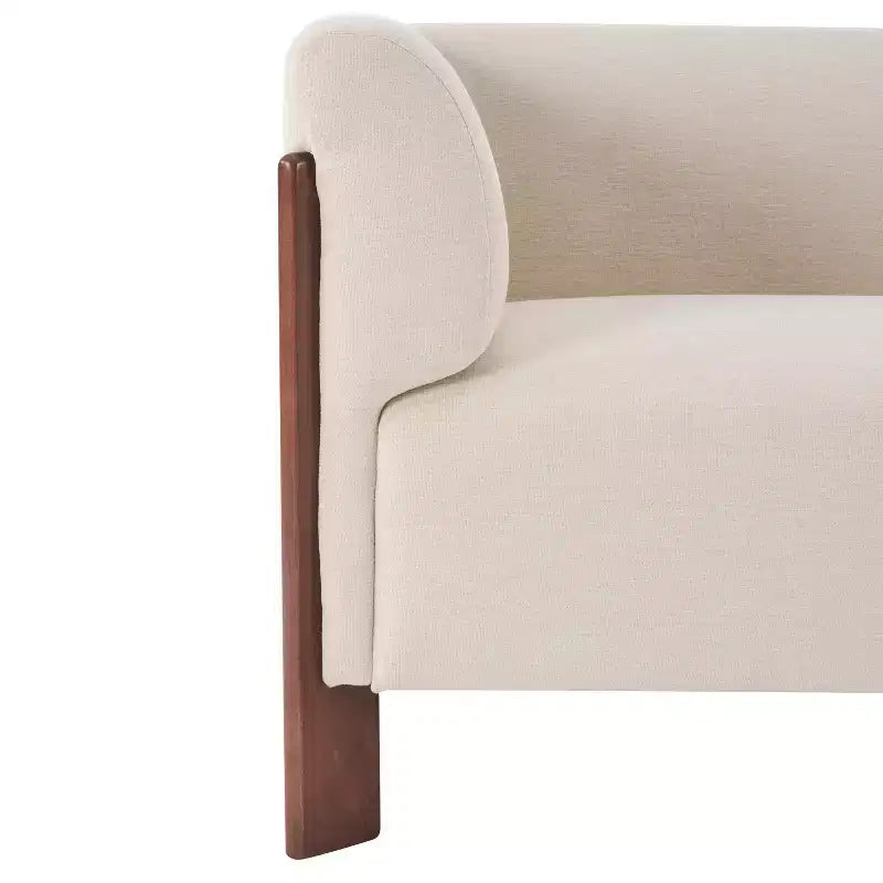 Canapé rembourré moderne en bois 3 places Christopher Knight Home Patcharee 80
