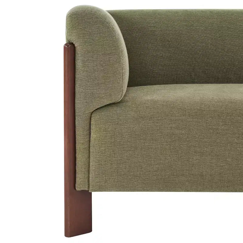 Canapé rembourré moderne en bois 3 places Christopher Knight Home Patcharee 80