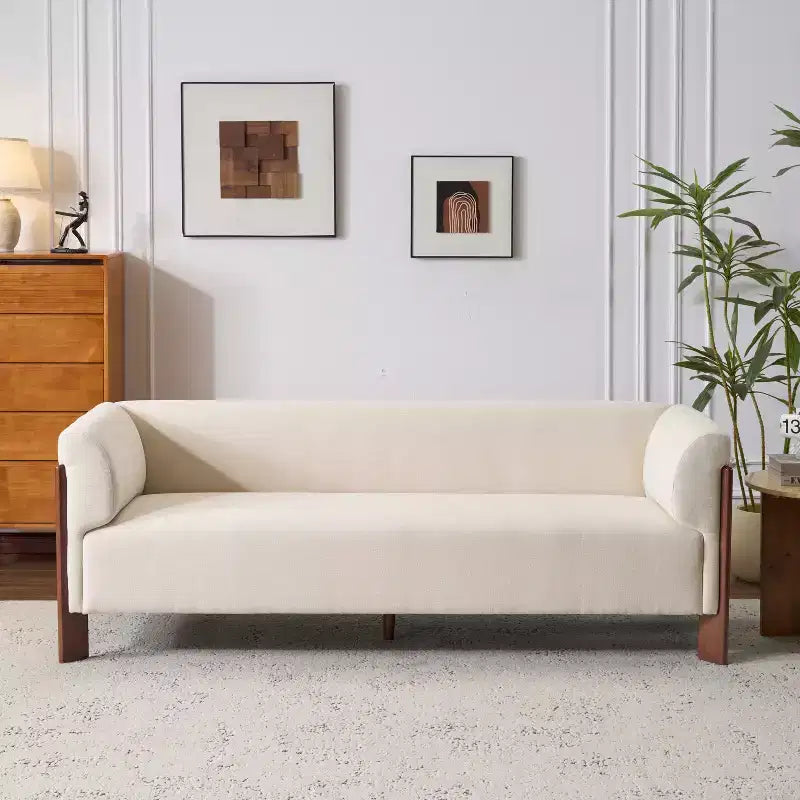 Christopher Knight Home Patcharee Modern 80 3-Seater Wooden Upholstered Sofa