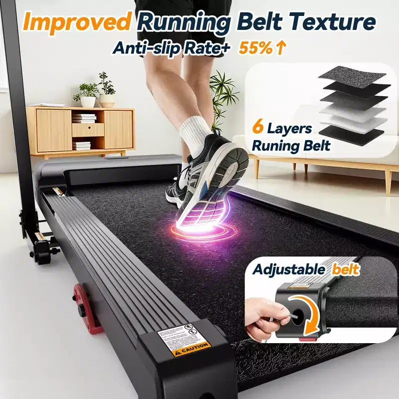 Treadmills on Sale,Compact Walking Treadmill with Manual Incline, 3.25HP Foldable Home Cardio Machine, Bluetooth Speakers, 300 lb Capacity