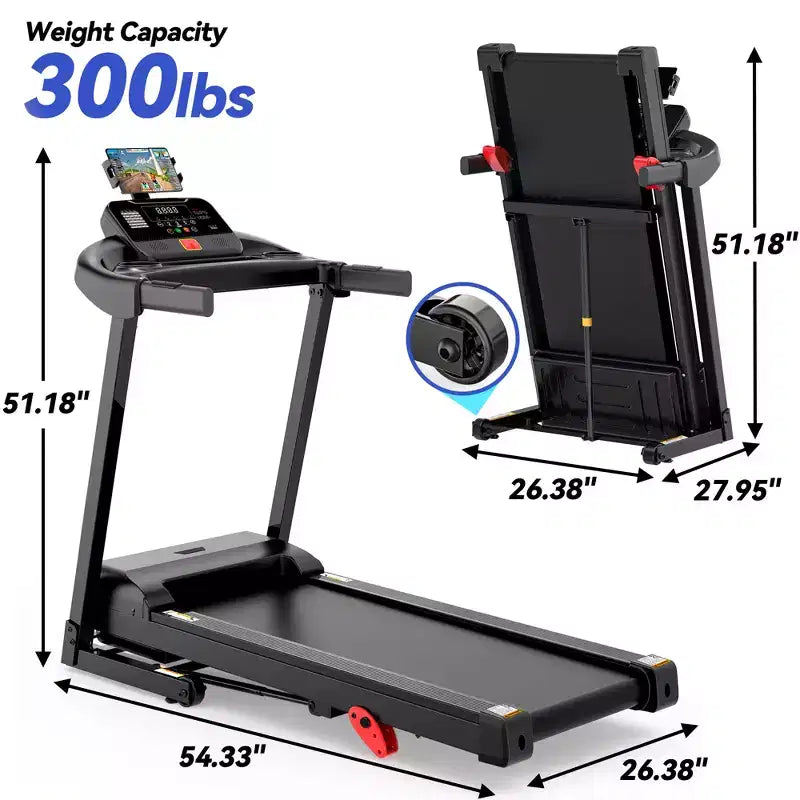Treadmills on Sale, Treadmills Clearance,Foldable Treadmill with Manual Incline for Home Gym, 3.25HP Compact Walking Jogging Running Machine