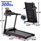 Treadmills on Sale, Treadmills Clearance,Foldable Treadmill with Manual Incline for Home Gym, 3.25HP Compact Walking Jogging Running Machine