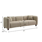Christopher Knight Home Aldridge 87 Modern Apartment Sofa  Compact Shallow-Depth 3-Seater