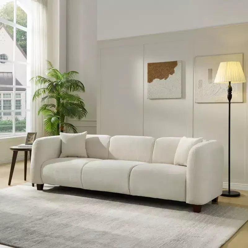 Christopher Knight Home Aldridge 87 Modern Apartment Sofa  Compact Shallow-Depth 3-Seater