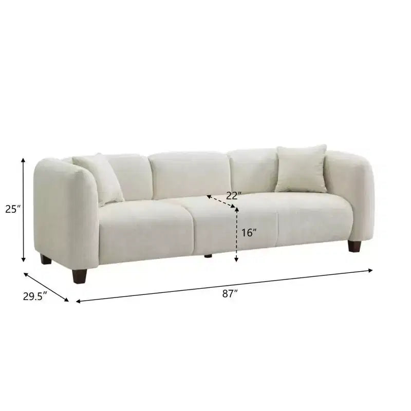 Christopher Knight Home Aldridge 87 Modern Apartment Sofa  Compact Shallow-Depth 3-Seater