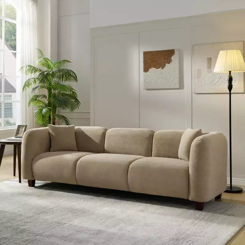 Christopher Knight Home Aldridge 87 Modern Apartment Sofa  Compact Shallow-Depth 3-Seater