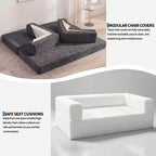 Canapé-lit de 205 cm, canapé-lit convertible 5 en 1, canapé-lit pliant en velours côtelé pour salon, chambre, appartement et dortoir
