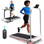 Whisen 2 in 1 Upgrade Foldable Treadmills, Home Exercise Equipment Treadmills, Under Desk Walking Pad with Handle Bar & Incline