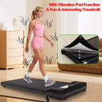 Whisen 2 in 1 Upgrade Foldable Treadmills, Home Exercise Equipment Treadmills, Under Desk Walking Pad with Handle Bar & Incline