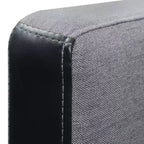 vidaXL Sofa Black and grey Wooden frame, polyester fabric Large - Black