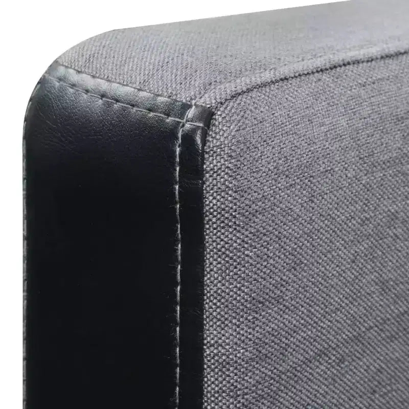 vidaXL Sofa Black and grey Wooden frame, polyester fabric Large - Black