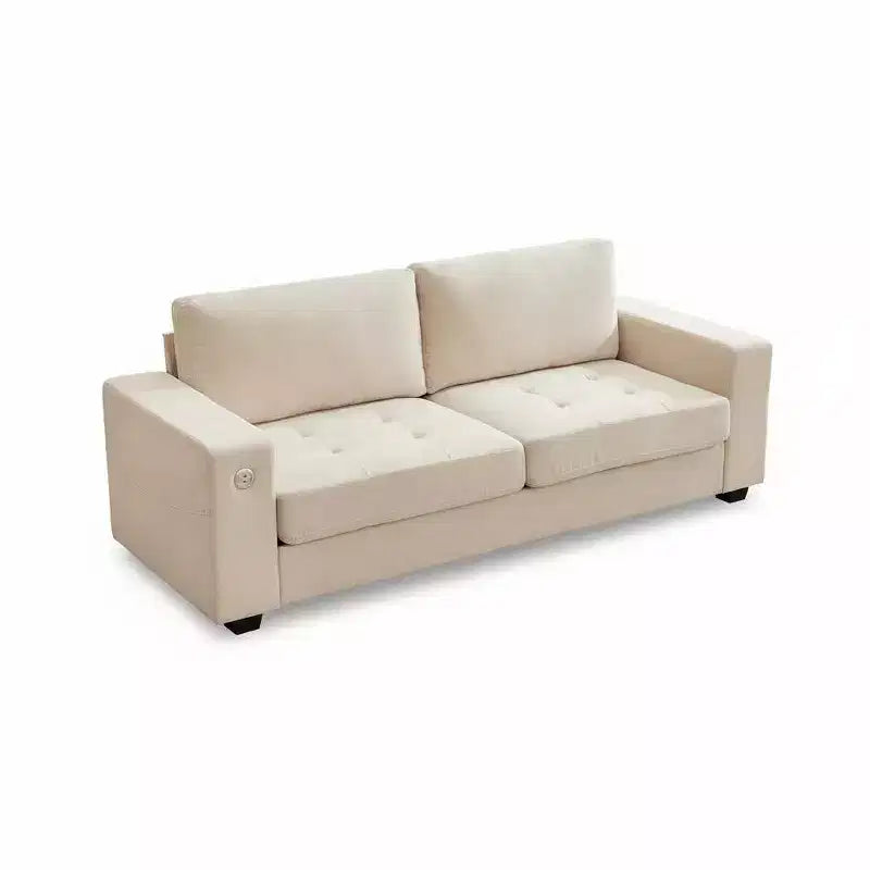 90 Modern Chenille Cloud Couch, 2-Seater Sofa with USB/Type-c Ports, Deep Seat Cushions  Ideal for Small Spaces, Apartments & Living Rooms
