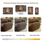 FurnitureR Plush Modular Sectional Sofa with Ottoman, Deep Seat Cloud Couch Upholstered L Shaped Sofa for Living Room, Modern Oversized Couch, Brown