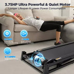 Tapis de course pliable 3,75 CV pour la maison avec inclinaison, capacité de 136 kg, tapis de marche/course portable, 71 programmes, vitesse rapide de 12 km/h, large bande d'absorption des chocs