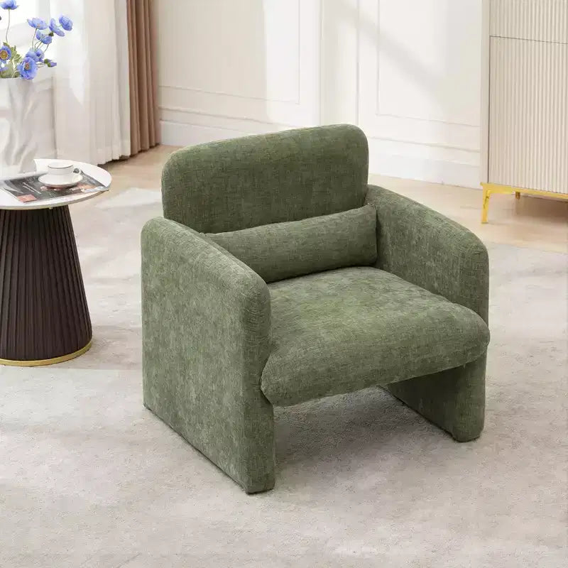 Single Sofa Chair,300LBS,Curved Backrest, Comfortable Armchair,Oversized Reading Chair for Living Room Bedroom Study Office
