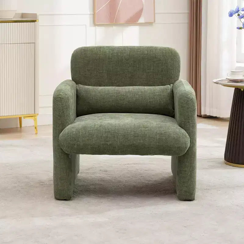 Single Sofa Chair,300LBS,Curved Backrest, Comfortable Armchair,Oversized Reading Chair for Living Room Bedroom Study Office